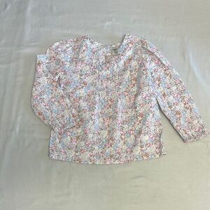 OshKosh B'gosh Pink and Blue Blouse with Romantic Puff Sleeves